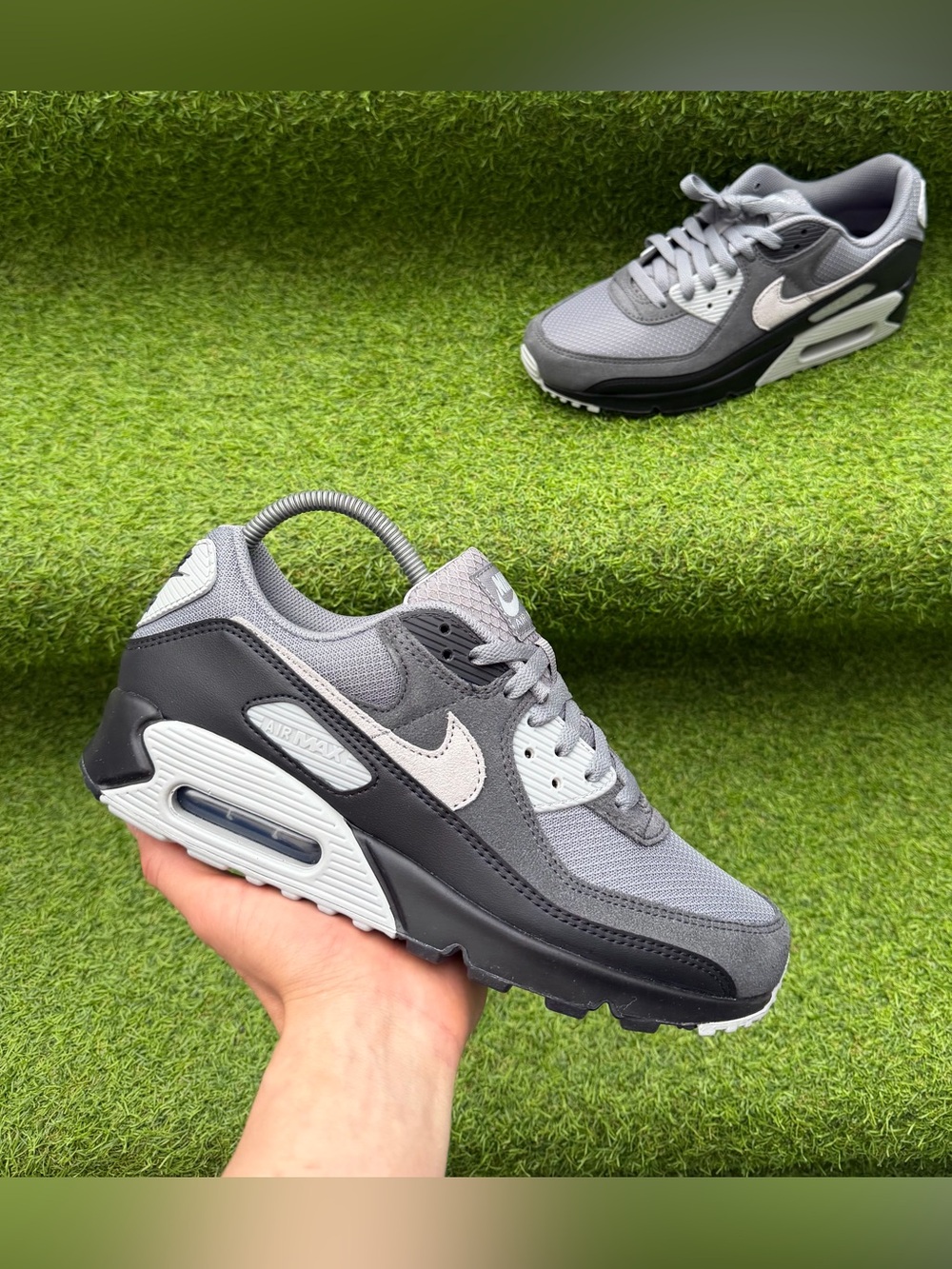 Brand New Shoes Nike Air Max 90 Smoke Grey Black Men's Authentic Sneakers 9 US